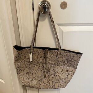 Elegant Snake Print Tote Bag